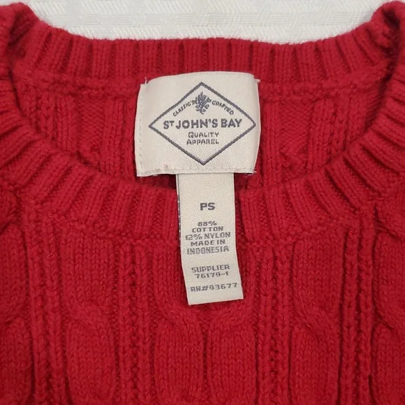 St john"s Bay lot Cable Knit Sweaters - Red and Blue - Picture 6 of 8